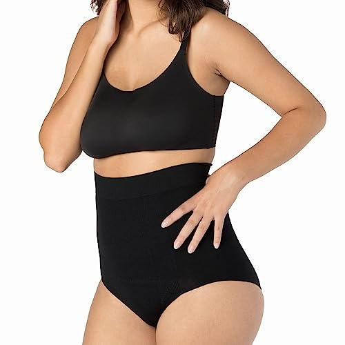UpSpring Baby C-Panty a Vita Alta di Recupero cesareo e Biancheria Intima Dimagrimento con Taglio cesareo Cicatrice guarigione l/XL Nero