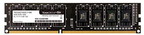 Team Group Elite Memoria DDR3 4GB 1600MHz CL11 RAM Dimm PC3-12800
