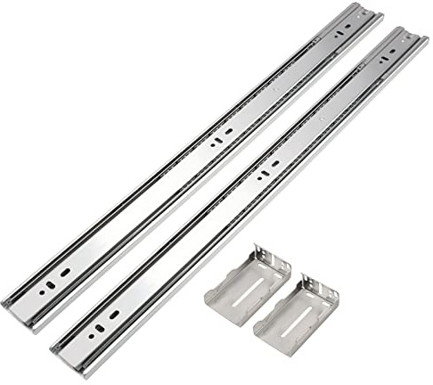 Gobrico 22 Inch Rear/Side Mount Drawer Slides, Ball Bearing Soft Close Drawer Slides Glides with Brackets, Full Extension Heavy Duty Drawer Glides and Runners 10 Pairs