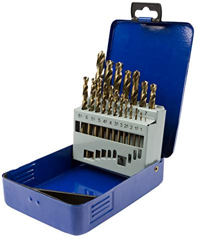 UK Drills Cobalt M35 Drill Bit Set 19 Pieces Jobber 1.0mm to 10.0mm