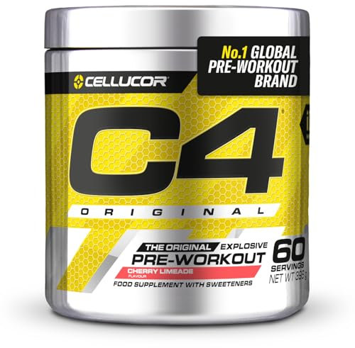 C4 Original Beta Alanine Sports Nutrition Bulk Pre Workout Powder for Men & Women | Best Pre-Workout Energy Drink Supplements | Creatine Monohydrate | Cherry Limeade | 60 Servings