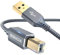 AkoaDa USB Druckerkabel 6M, Scanner Kabel A auf USB B 2.0 Drucker Kabel für HP, Canom, Deli, Epsom, Lexnark, Xerax, Brather usw(Grey)
