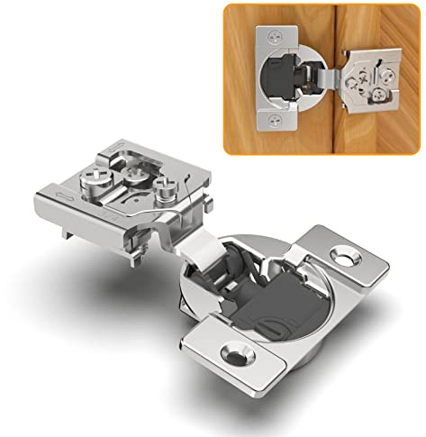 Chibery 10 Pack 3/4 Overlay 4D Soft Close Concealed Hinges for Face Frame Door, Adjustable Closing Speed, Smooth Slow Self Close Hinges, Satin Nickel, 105° Open Angle Stainless Steel Cabinet Hinges