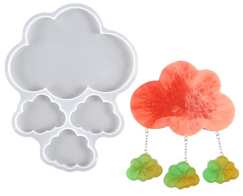 MytaYt Epoxidharz Formen Silikon Wolken Anhänger Silikonformen Gießformen Set Wolken Silikon Gießform für Dekoration DIY Formen Epoxidharz Silikonform