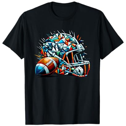 Polygon Art Joueur de football américain Footballeur T-Shirt