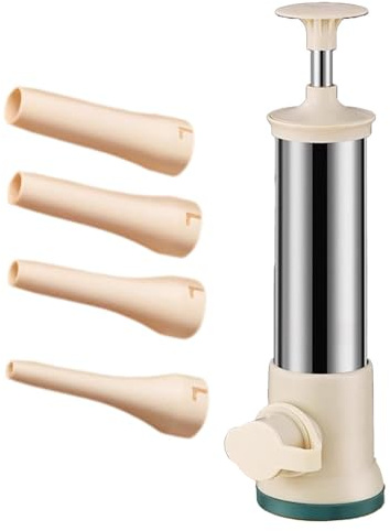 Relleno de salchichas, fabricante de salchichas, relleno de carne, acero inoxidable, máquina manual de salchichas, herramienta de llenado de salchichas, casera, herramienta de cocina