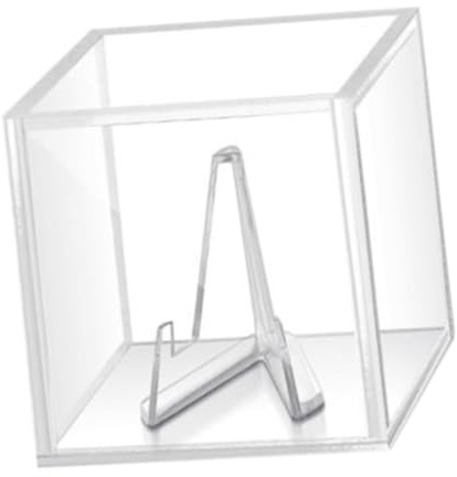 TTETTZ Estuche de plectros para guitarra con soporte transparente, caja de exhibición para bajo eléctrico, Base Clara