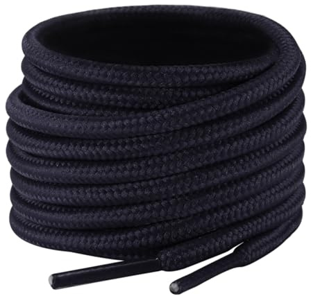 Dafannis Cordones Redondos - Botas de Trabajo Cordones, Senderismo & Deporte - 2 Pares 4mm Cordones Zapatos Resistentes (Trekking, Exterior, Seguridad, Zapatillas)