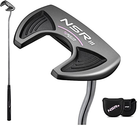 Ladies Golf Putter Single Stable Low Center of Gravity Club Right Hand Exercise Bar Women's Coach Training Bar with Headcover (Black)