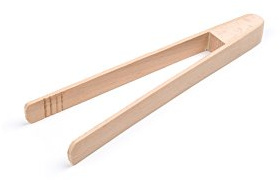 Fox Run Toaster Tongs, 8-Inch, Brown