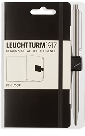 LEUCHTTURM1917 304637 Pen Loop Stiftschlaufe, Selbstklebend, Schwarz