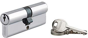 Cilindro europeo a doppia entrata Ecopro, 40x40mm, alluminio, anti estrazione, 3 chiavi, finitura cromata - THIRARD