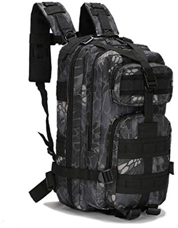 Jipemtra Tactical First Aid Bag MOLLE EMT IFAK Zaino di emergenza militare (Python Black 30L)
