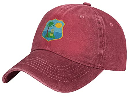 West Indies Cricket Board Flag Baseball Cowboy Hat Adjustable Trucker Hat Red
