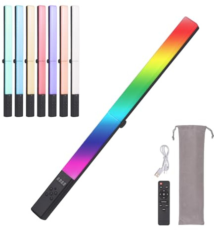 Andoer Led Video Light Rgb Light Stick Tubo Led Rgb Da 20 W Luci Pieghevoli Con Manico In Stick Luci Fotografiche Luce Selfie Per Selfie Vlogging Fotografia Videoconferenza