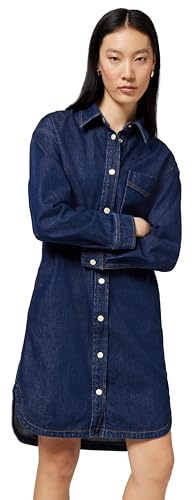 Marc OߴPolo Denim Women's Oversized Fit Organic Cotton Corduroy Dress, Blue (Dark Blue Multi 21), M