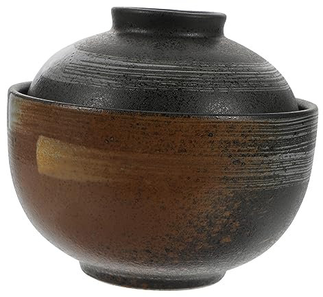 Alipis Bol À Soupe En Céramique Avec Couvercle Bol De Service De Style Rétro Couvercle En Argile Pour Marmites À Soupe