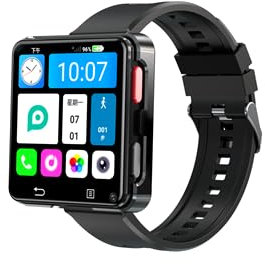 4G Smart Watch Phone, Android 11 MTK6739 Quad Core 3 Go+32 Go Smartwatch 2,65 pouces Grand écran Homme Horloge 1200 mAh Port Type-C 5,0 MP Dual Camera WiFi Bluetooth GPS Fitness Activity Tracker