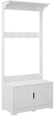 Vicco Garderobe LYSA, Flurgarderobe, Weiß, 80 x 180 cm mit 2 Türen