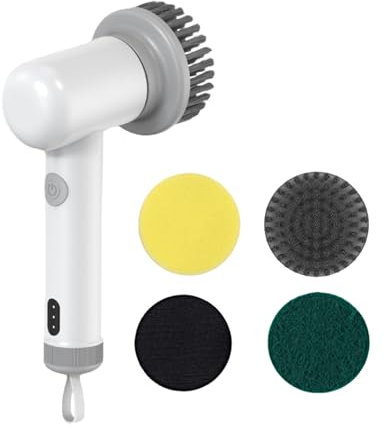 Spazzola di pulizia elettrica,Spazzola di pulizia elettrica potente - Macchina ricaricabile Testine intercambiabili per uso domestico donne uomini