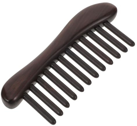TOGEVAL Peigne Massant Bois de Santal avec Dents Larges Accessoire Multi-usage pour Massage Du Chevelu Anti-statique et Parfum Naturel pour Soins Capillaires Homme et Femme
