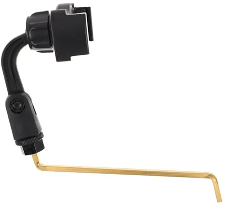 Mikinona Support de Téléphone pour Saxophone Alto et Ténor en Abs et Acier Inoxydable, Clip Lyre Pratique pour Lecture de Partitions à Domicile Concert