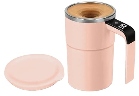 Självrörande mugg, 380 ml självomrörande artikel | Kaffekopp med lock | Dryck för kvinnor män bar födelsedag jul kontor