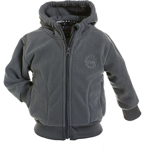 BMS leichte atmungsaktive Fleecejacke mit Kapuze - grau - 140