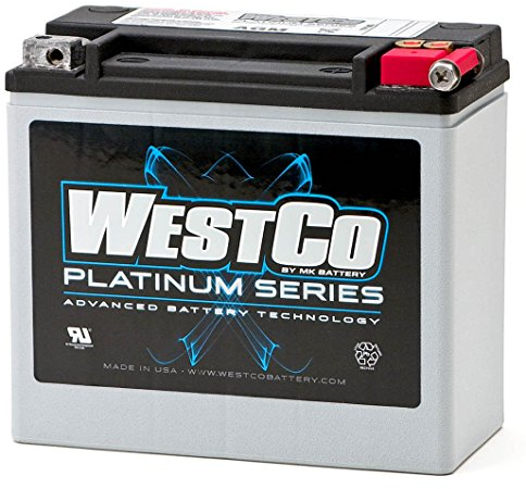 WCP20L Wartungsfreie AGM Batterie von WESTCO für Harley Davidson Modelle 65989-97A, 65989-97B, 65989-97C, 65989-97D, 11-524, YTX20L-BS, YTX20HL-BS, HVT-01