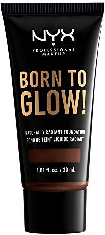 NYX PROFESSIONAL MAKEUP Fondotinta Born To Glow Naturally Radiant, coperta media, espresso profondo