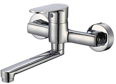 VBChome Waschtisch Aufputz verchromt Strahlregler Waschtisch Keramikkartusche Hochdruck-Armatur Einhebel Einhebelmischer Waschbecken-Armatur Drehbarer Auslauf