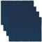 LINUM Uni 4-er Pack Tischsets 35x46 cm, 100% Gerippte Baumwolle, Abwaschbar, Indigoblau