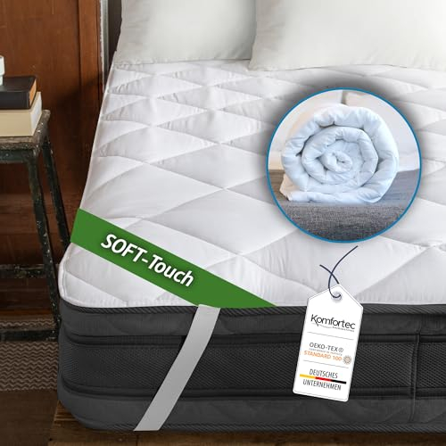 Komfortec Weicher Matratzenschoner 90x200cm | Atmungsaktiver und Weicher matratzenschonbezug | Oeko-TEX Zertifiziert | Bequem und Langlebig