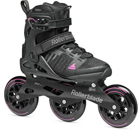 Rollerblade Macroblade 110 3WD Womens Adult Fitness Inline Skate, Black and Orchid, Performance Inline Skates