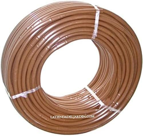 Suinga Tuberia de Riego por Goteo 16 mm | Manguera riego por goteo cada 33 cm, tubo goteo de 25 metros | kit riego por goteo marrón para Jardines, Terrazas, Huertos y Macetas