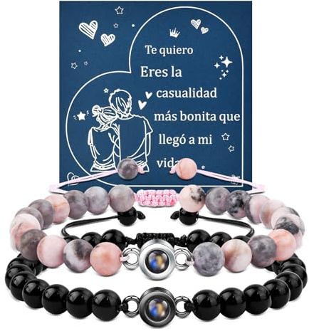 YELUWA Pulsera Te Amo en 100 Lenguas, Ideas De Regalos Para Parejas