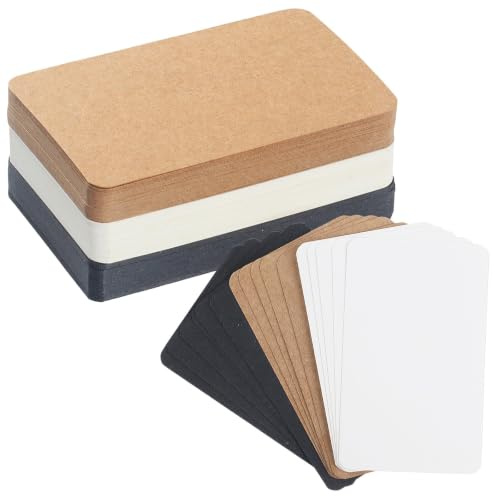 Tomoyuki 150 Pcs 3 Colors Blank Business Cards, 3.46 x 2.04/8.8 x 5.2 cm