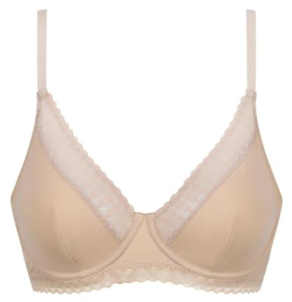 DIM Femme - Soutien-Gorge Daily Micro C/A Foulard – x1 | Microfibre Douce | Forme Triangle Moderne | Maintien Invisible | Finition Dentelle Plate