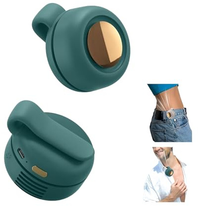 Gonggi Ventilatore Portatile Piccolo da Clip, Mini Ventilatore da Clip per Vita, Collo, Abbigliamento, Cappello, Ricaricabile, Silenzioso, Senza Lama, Ventilatori a Mani Libere per Raffreddamento, per
