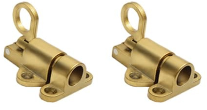 2-pack automatiska dörrbultar, aluminiumlegering fjäderstiftsspärr för fönster, grind, skåp, trädörr, skåp (guld)