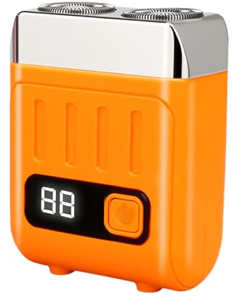 Afeitadora eléctrica para hombre, portátil, húmeda, seca, doble cabeza, afeitadora para cara y barba, maquinilla de afeitar eléctrica ligera recargable para el hogar, viajes, hotel, uso al aire