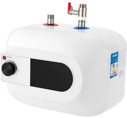 6 L Mini Scaldabagno Elettrico, 1500 W 220 V Scaldacqua Elettrico Istantaneo,Temperatura 30-65℃, Sottolavello Scaldabagno per Cucina, Bagno, Hotel E Ristoranti