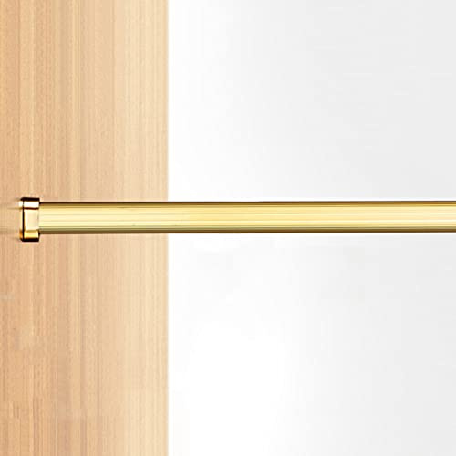 YCVAWEOD Asta sospesa in Metallo per Armadio per Armadio Nizer con Cappucci di ghisa Oro/Nero/Bianco/Grigio 47,2 pollici/120 cm LWX