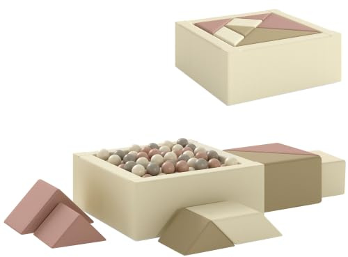 AIYAPLAY Parcours Motricité Bébé 9PCS avec Piscine à Balles Multicolore