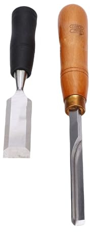 Bewinner Woodworking Chisel Set Right Angle Corner Chisel, Metal Strike Cap Flat for Wood Stone Carving, 40Cr Steel for Precise Cutting and Shaping