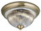 Searchlight American Diner Flush Fitting Ceiling Light Antique Brass Finish 4370