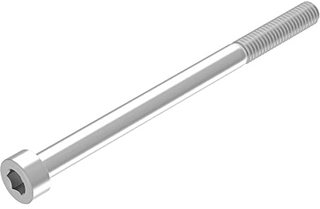 SECCARO cylindrisk skruv M6 x 85 mm, rostfritt stål V2A VA A2, DIN 912 / ISO 4762, sexkantshylsa, deltråd, 20 stycken