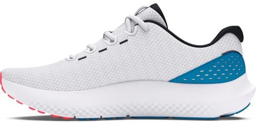 Under Armour Men's Charged Surge 4 Sneaker, (102) White/Capri/Black, 13
