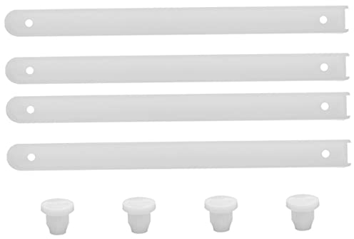 Mikikit 2 Sets SchubladenfüHrungen Schwerlast SchrankfüHrungen Gleitschienen Mit ZubehöR, Kunststoff, Weiß, 18.5 X 1.5 X 0.8 Cm, GeräUscharm Und