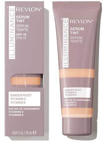 Revlon Sérum Teinté Illuminance, Triple Acide Hyaluronique, Unifie le teint au fil du temps et hydrate tout au long de la journée, SPF 15, 213 Light Natural, 28 ml